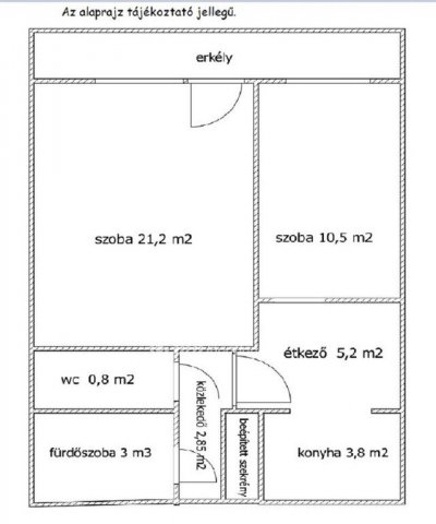Eladó téglalakás, Tapolcán 34.9 M Ft, 2 szobás