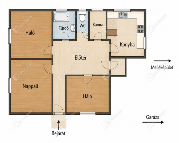 Eladó családi ház, Domaszéken 65 M Ft, 3 szobás