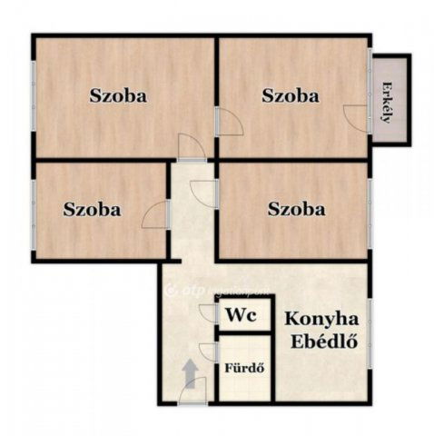 Eladó panellakás, Debrecenben 74.9 M Ft, 4 szobás