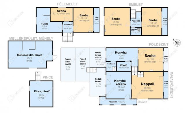 Eladó családi ház, Felsőzsolcán 89.9 M Ft, 6 szobás