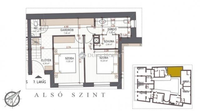 Eladó téglalakás, Budapesten, VI. kerületben 119 M Ft, 3 szobás