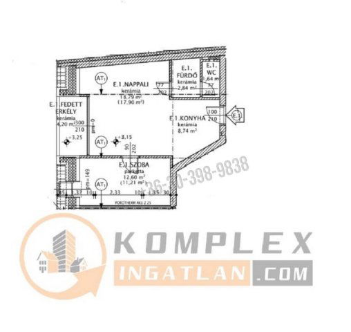 Eladó téglalakás, Jánossomorján 40.875 M Ft, 2 szobás