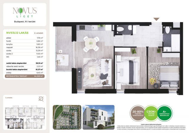 Eladó téglalakás, Budapesten, XV. kerületben, Kékszilva utcában