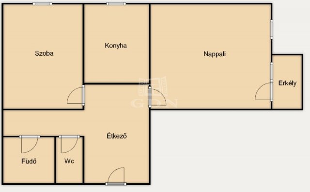 Eladó panellakás, Veszprémben 42.5 M Ft, 2 szobás