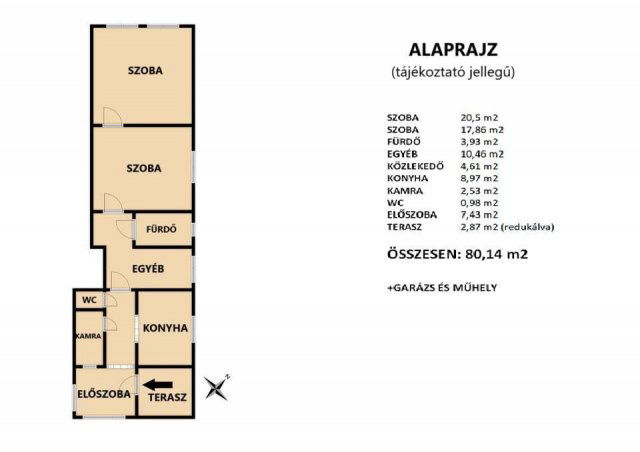Eladó családi ház, Pápán 29.9 M Ft, 2 szobás