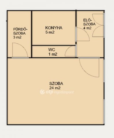 Eladó téglalakás, Budapesten, VI. kerületben 61.9 M Ft, 1 szobás