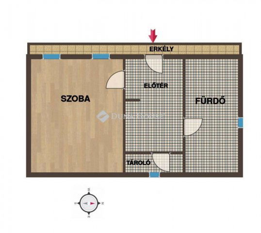 Eladó téglalakás, Sárváron 43 M Ft, 1 szobás