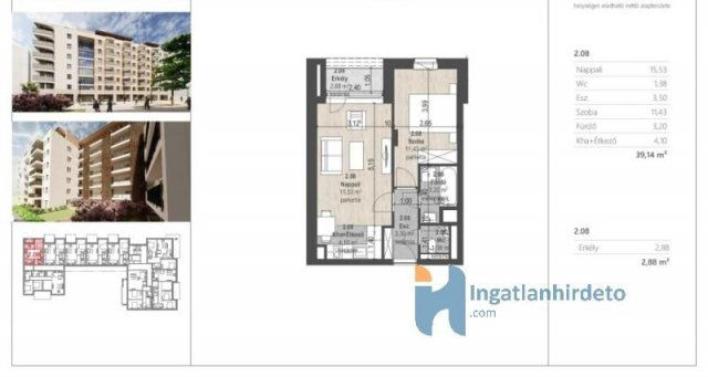 Eladó téglalakás, Budapesten, XIII. kerületben 75.073 M Ft
