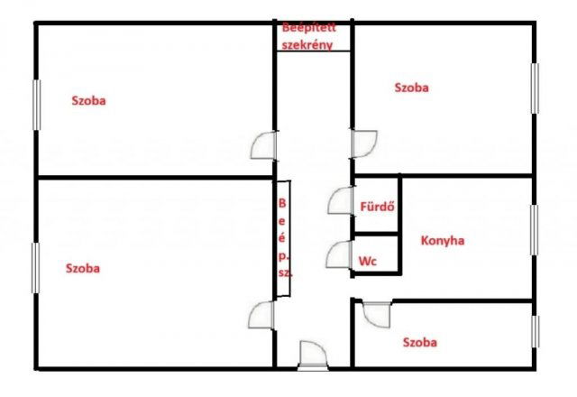 Eladó panellakás, Debrecenben 69.9 M Ft, 3+1 szobás