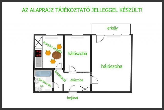 Eladó panellakás, Debrecenben 54.9 M Ft, 1+1 szobás