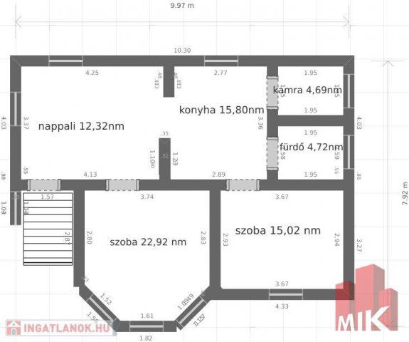 Eladó családi ház, Bátonyterenyén 19.5 M Ft, 3 szobás