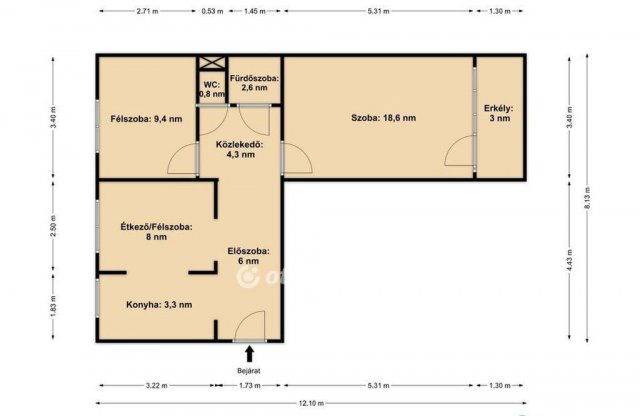 Eladó panellakás, Budapesten, IV. kerületben 73.9 M Ft