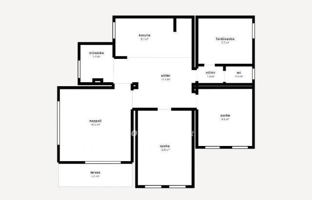 Eladó ikerház, Kisvárdán 48.5 M Ft, 2 szobás