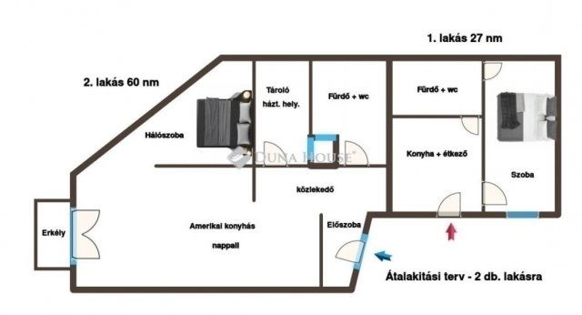 Eladó téglalakás, Budapesten, VIII. kerületben 109 M Ft