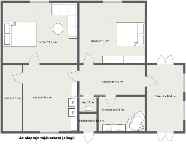 Eladó családi ház, Csabacsűdön 8.5 M Ft, 2 szobás