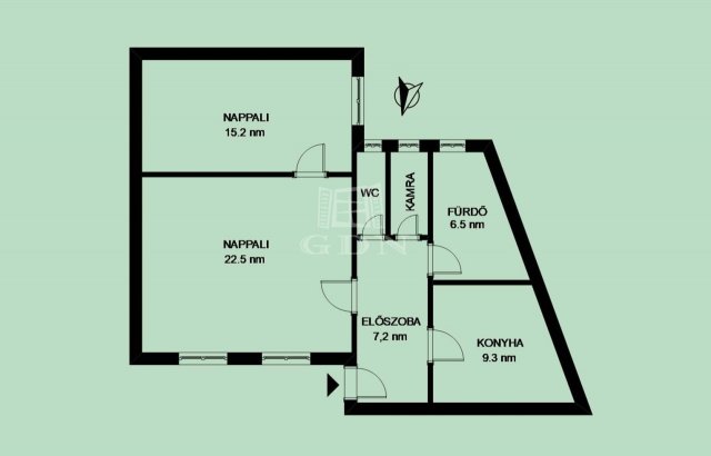 Eladó téglalakás, Budapesten, II. kerületben 87.7 M Ft, 2 szobás