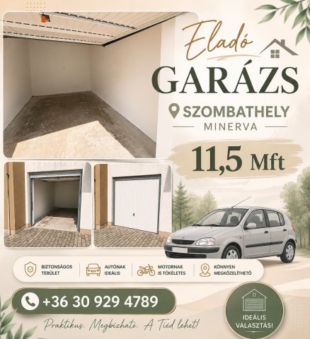 Eladó garázs, Szombathelyen 11.5 M Ft / költözzbe.hu