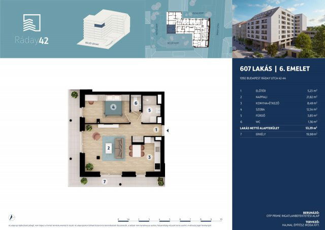 Eladó téglalakás, Budapesten, IX. kerületben, Ráday utcában