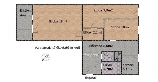 Eladó panellakás, Szigetszentmiklóson 57.9 M Ft, 2+1 szobás