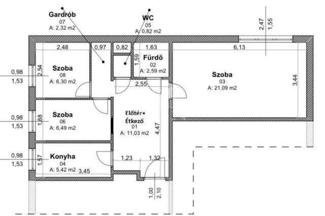 Eladó panellakás, Budapesten, III. kerületben 63.9 M Ft