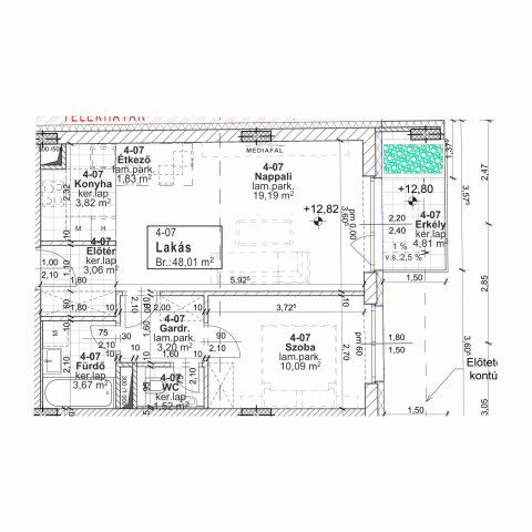 Eladó téglalakás, Budapesten, XIII. kerületben, Jász utcában