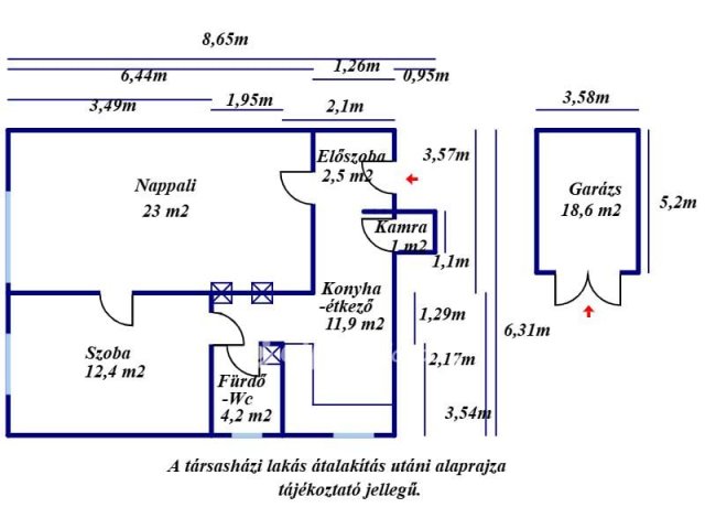 Eladó téglalakás, Kecskeméten 43 M Ft, 2 szobás