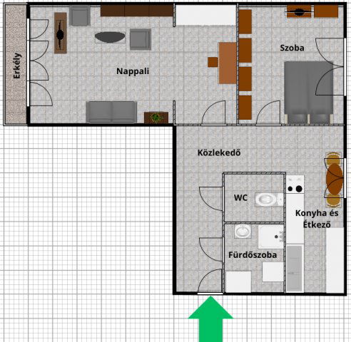 Eladó panellakás, Érden 59.5 M Ft, 2 szobás