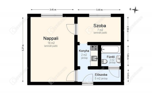 Eladó panellakás, Miskolcon 22.5 M Ft, 2 szobás