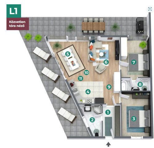 Eladó téglalakás, Balatonszemesen 219.9 M Ft, 3 szobás