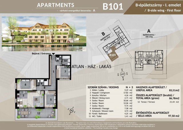 Eladó téglalakás, Veresegyházon 136.5 M Ft, 4 szobás