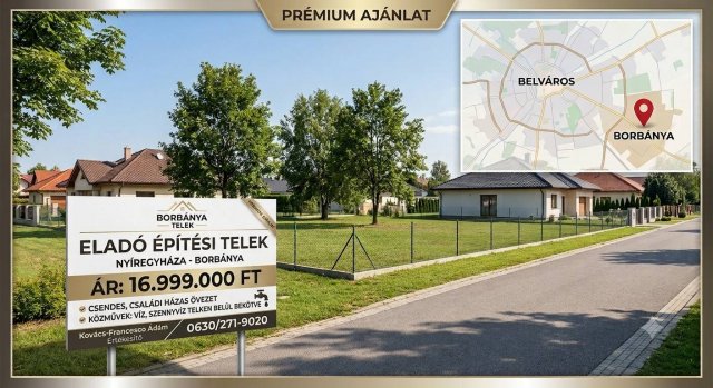 Eladó telek, Nyíregyházán 16.999 M Ft / költözzbe.hu