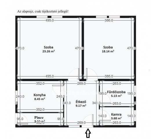 Eladó családi ház, Bocskaikerten 50 M Ft, 2 szobás