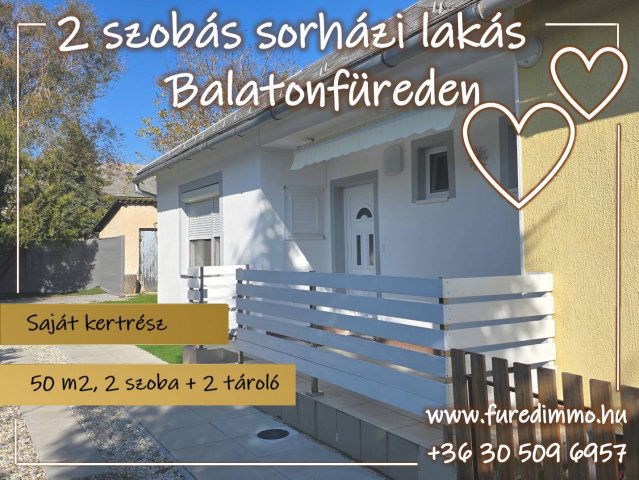 Eladó sorház, Balatonfüreden 64.9 M Ft, 2 szobás
