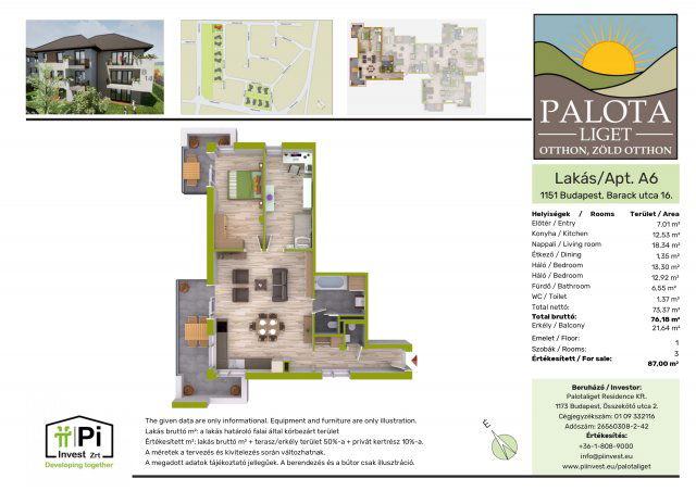 Eladó téglalakás, Budapesten, XIV. kerületben 113.1 M Ft