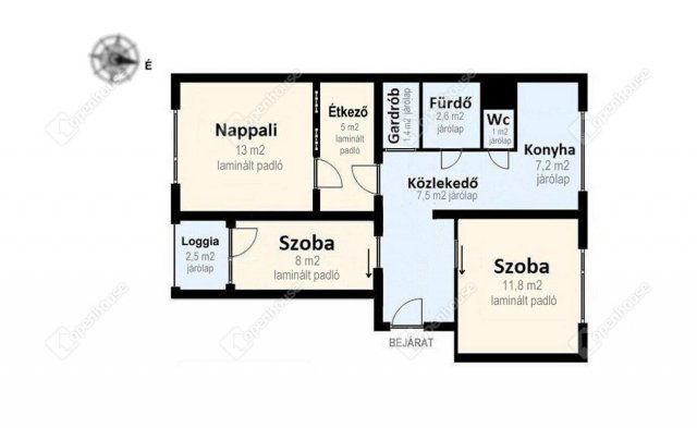 Eladó panellakás, Miskolcon 44.99 M Ft, 3+1 szobás