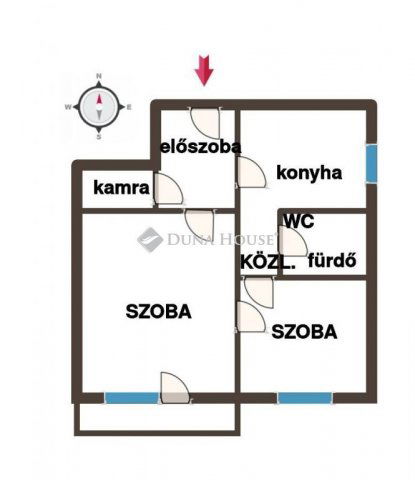 Kiadó téglalakás, albérlet, Pécsett, Vadász utcában, 2 szobás