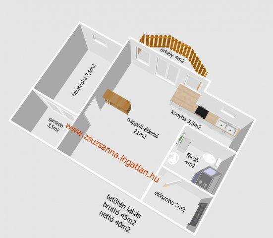 Eladó téglalakás, Szekszárdon 34 M Ft, 2 szobás
