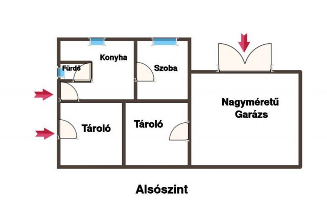 Eladó családi ház, Pécsett 74.9 M Ft, 4 szobás