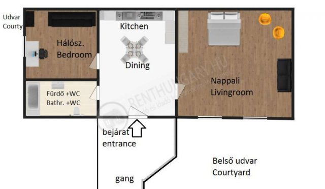 Kiadó téglalakás, albérlet, VI. kerületben, Bajnok utcában