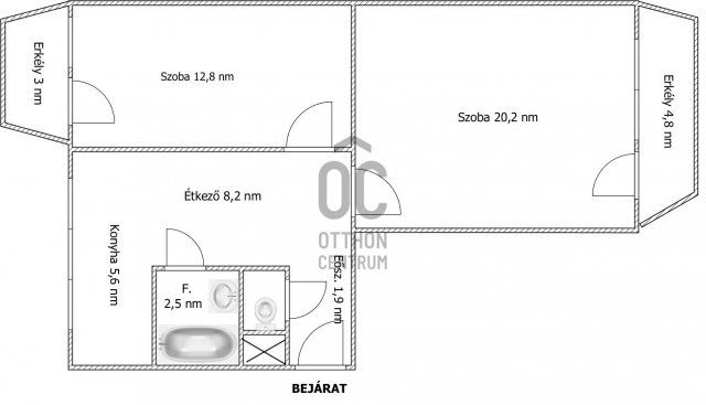 Eladó panellakás, Pakson 41.9 M Ft, 2 szobás