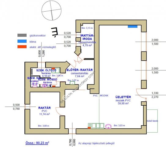 Eladó üzlethelyiség, Poroszlón 24 M Ft, 3 szobás