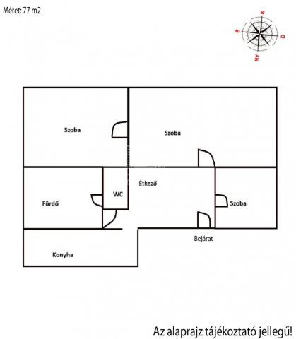 Eladó panellakás, Vácon 69.99 M Ft, 3 szobás