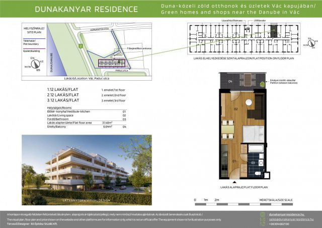 Eladó téglalakás, Vácon, Paduc utcában 49.2 M Ft, 1 szobás