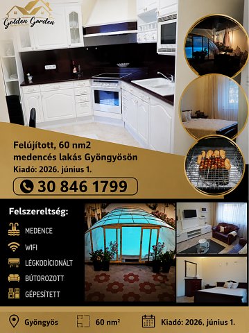Kiadó téglalakás, albérlet, Gyöngyösön 215 E Ft / hó