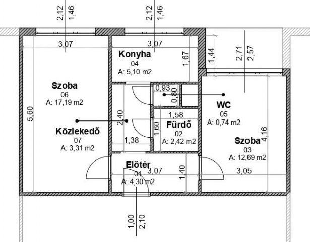 Eladó téglalakás, Szegeden 48 M Ft, 2 szobás