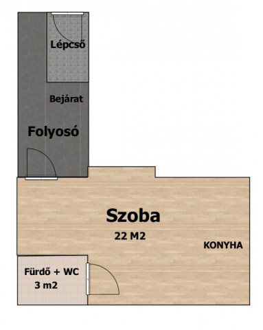 Eladó téglalakás, Budapesten, X. kerületben 20 M Ft, 1 szobás
