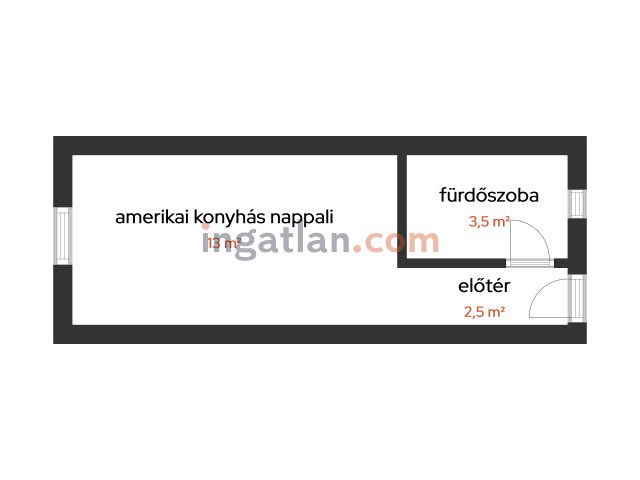 Eladó téglalakás, Tokajban 15.85 M Ft, 1 szobás