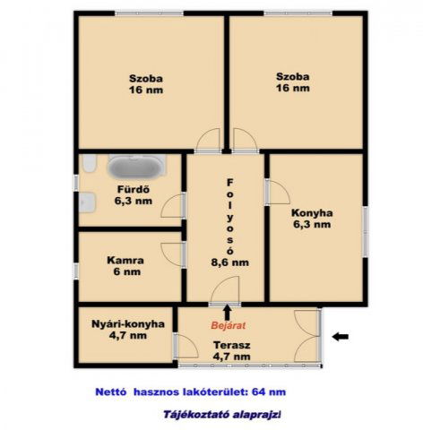 Eladó családi ház, Hatvanban, Tabán utcában 37.7 M Ft, 2 szobás