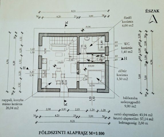 Eladó családi ház, Karádon 69.9 M Ft, 3+1 szobás