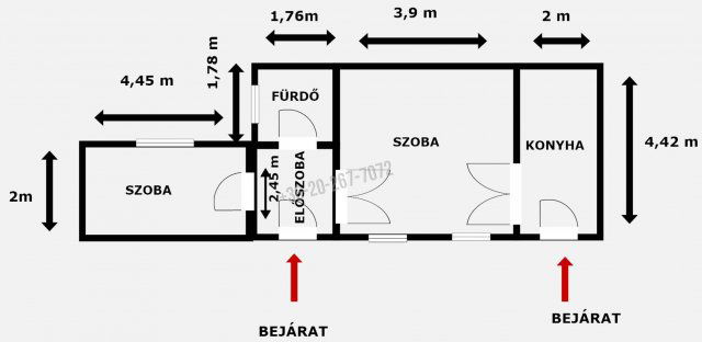 Eladó téglalakás, Budapesten, VI. kerületben 65 M Ft, 1+1 szobás